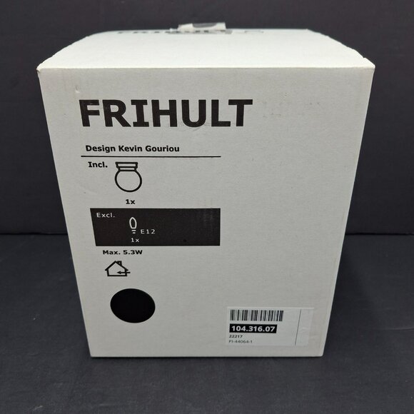 Ikea FRIHULT Ceiling Light 104.316.07 White with Black Base 7.5 in Open Box - Picture 1 of 6